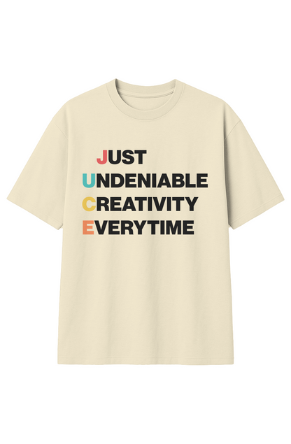 JUCE Classic Tee – Vanilla Cream Edition | Premium Streetwear for Creators